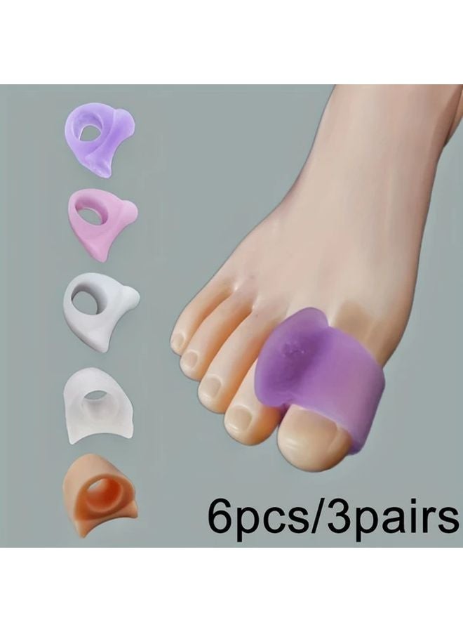 Pink Gel Toe Protector Pads 6pcs 3 Pairs Comfortable Daily Supplies - Image 1