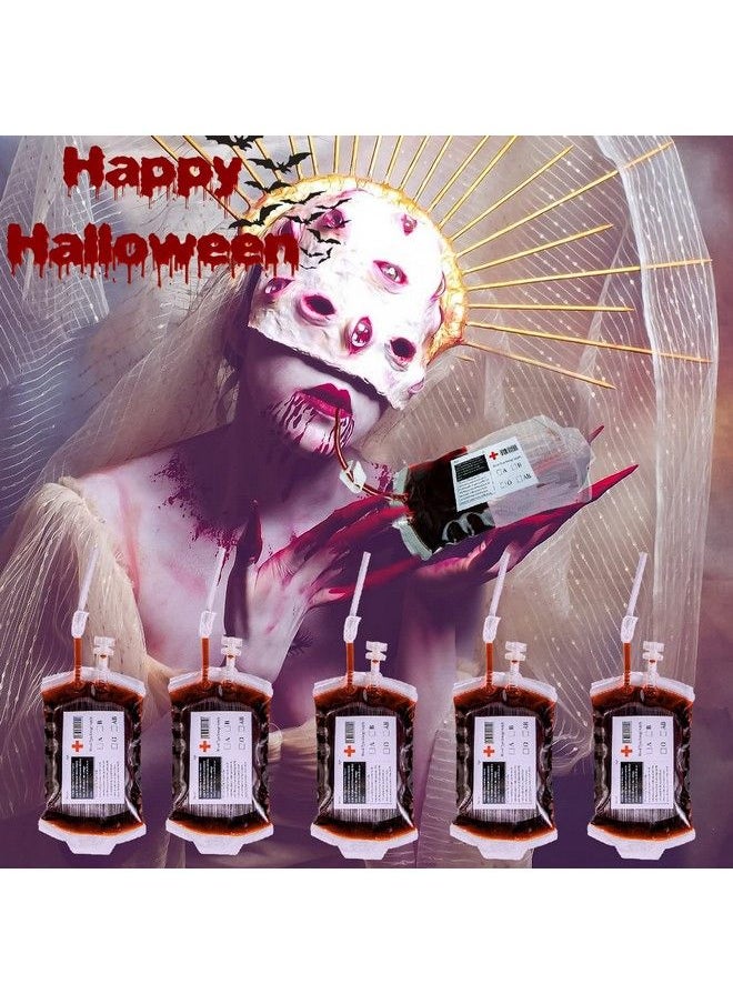XONOR - Blood Bags For Drinks 24 Pcs Halloween Iv Bags Party Cups Drink Container Reusable Drink Pouches For Live Blood Of Theme Parties Gag Gift Doctor Nursing/Rn Graduation Zombie Vampire Party Supplies - Image 1
