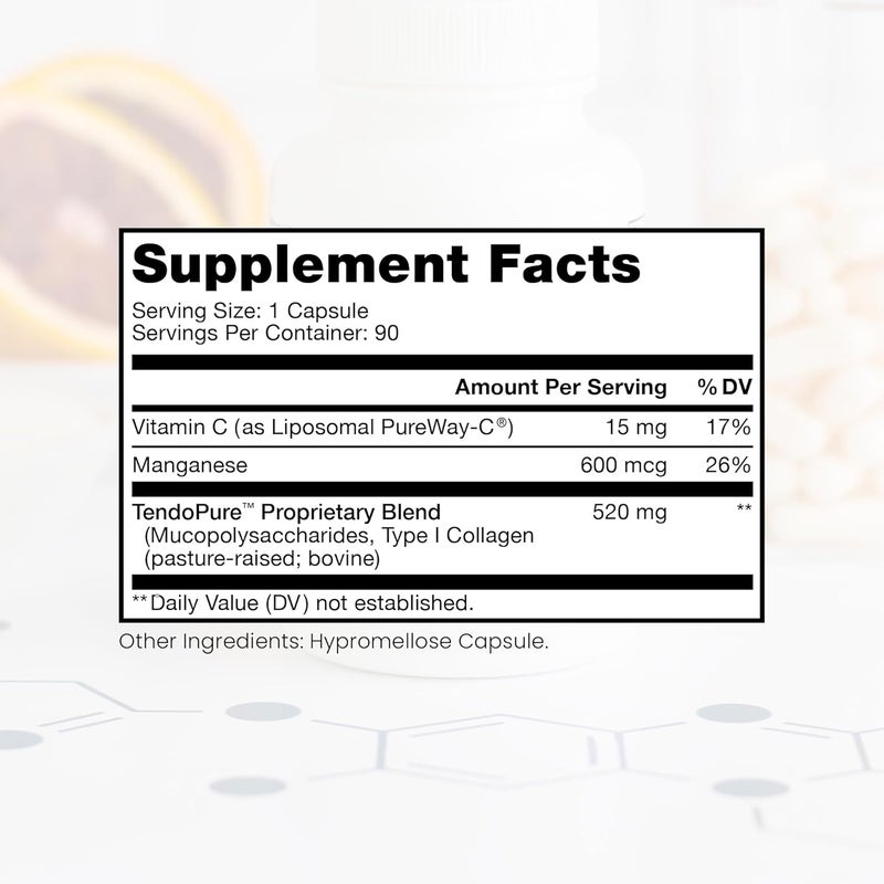 Pure Therapro Rx Acute Injury  Tendon  Ligament Support  Convenient Once a Day Clinical Dose  Supports Tendon Health Movement  Physical Function  PharmGrade 90 Capsules - Image 2