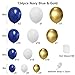YMSZ Blue and Gold Balloons Arch Garland Kit 134pcs Navy Blue Gold White Balloons with Different Size for Graduation Birthday Anniversary Party Decorations - Image 4