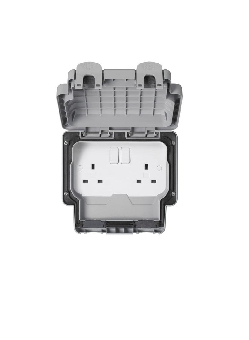 MK Masterseal Plus K56482RY 13 amp 2-Gang Switched Socket  - Image 2