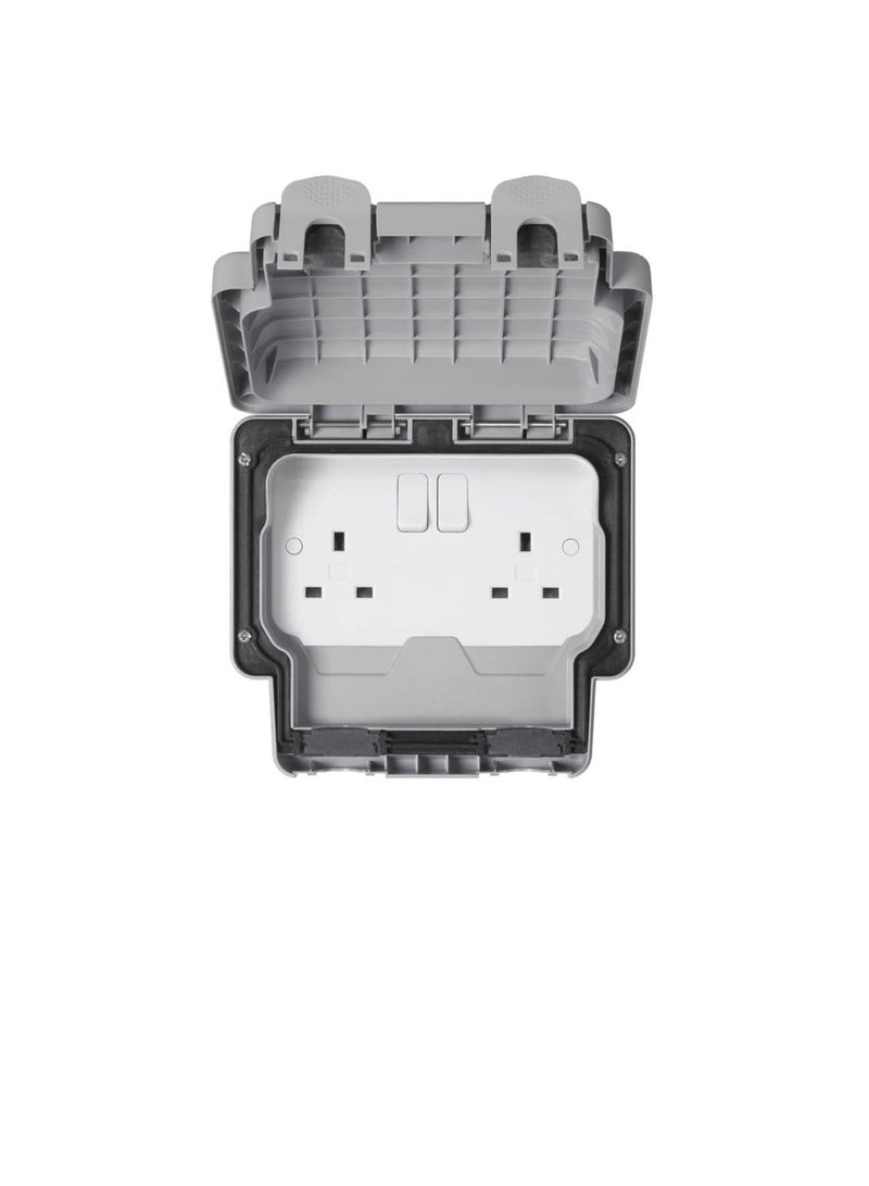 MK Masterseal Plus K56482RY 13 amp 2-Gang Switched Socket  - Image 3