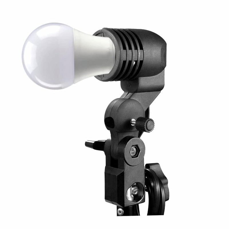 HIFFIN 20 W Bulb Imported Photography Photo Light Lamp Bulb Single Holder E27 Socket Bracket Studio EU Plug,Black - Image 4