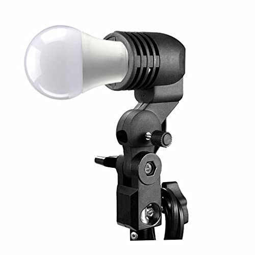HIFFIN 20 W Bulb Imported Photography Photo Light Lamp Bulb Single Holder E27 Socket Bracket Studio EU Plug,Black - Image 1