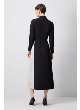 Touche Contrast Color Skirt  - Image 4