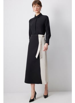 Touche Contrast Color Skirt  - Image 3