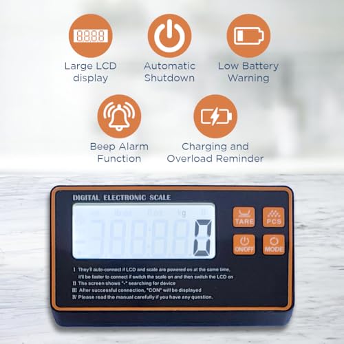 ATOM A 560 Digital Kitchen Weighing Scale 15 kg With Wireless Display, Electronic Weight Machine with LCD Display for Baking, Cooking, Food & Diet. A 121 Series Kitchen Scale - Image 2