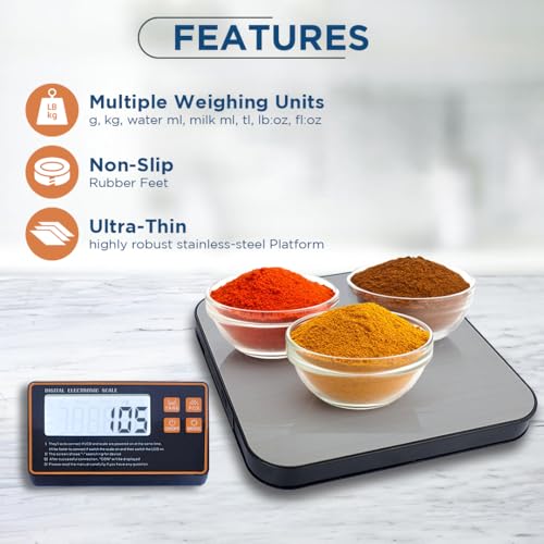 ATOM A 560 Digital Kitchen Weighing Scale 15 kg With Wireless Display, Electronic Weight Machine with LCD Display for Baking, Cooking, Food & Diet. A 121 Series Kitchen Scale - Image 3
