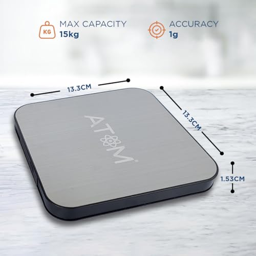 ATOM A 560 Digital Kitchen Weighing Scale 15 kg With Wireless Display, Electronic Weight Machine with LCD Display for Baking, Cooking, Food & Diet. A 121 Series Kitchen Scale - Image 4
