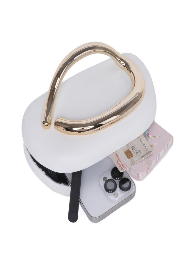 SANTORINI Clutch for women | Glossy Series Faux Leather Clutch (White) - Image 4