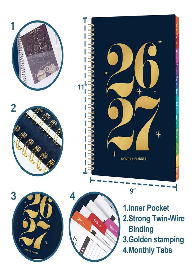 Lortarl 2026-2027 Monthly Planner - 2026-2027 Planner from July 2026 - Deccember 2027, Monthly Planners 8.5''x11'', 18 Months with Tabs, Large Daily Blocks, Double Inner Pocket - Image 3