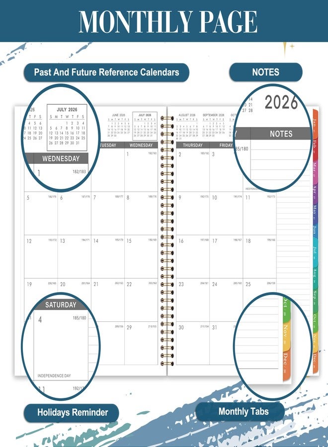 Lortarl 2026-2027 Monthly Planner - 2026-2027 Planner from July 2026 - Deccember 2027, Monthly Planners 8.5''x11'', 18 Months with Tabs, Large Daily Blocks, Double Inner Pocket - Image 4