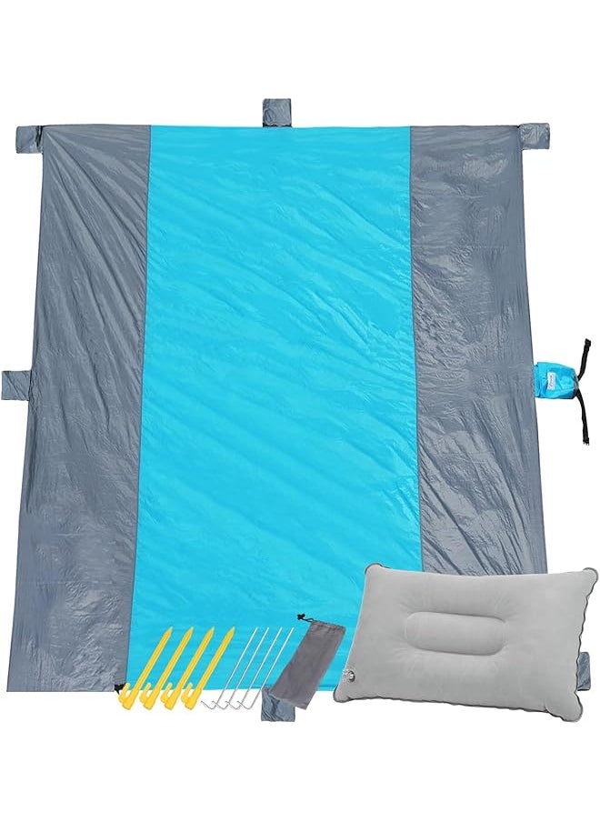 erorex EROREX Oversized Nylon Waterproof beach mat, camping mat, picnic mat, Picnic Blanket - Sandproof Beach Blanket, Portable Lightweight Outdoor Blanket for Camping, Travel, Hiking  - Image 1