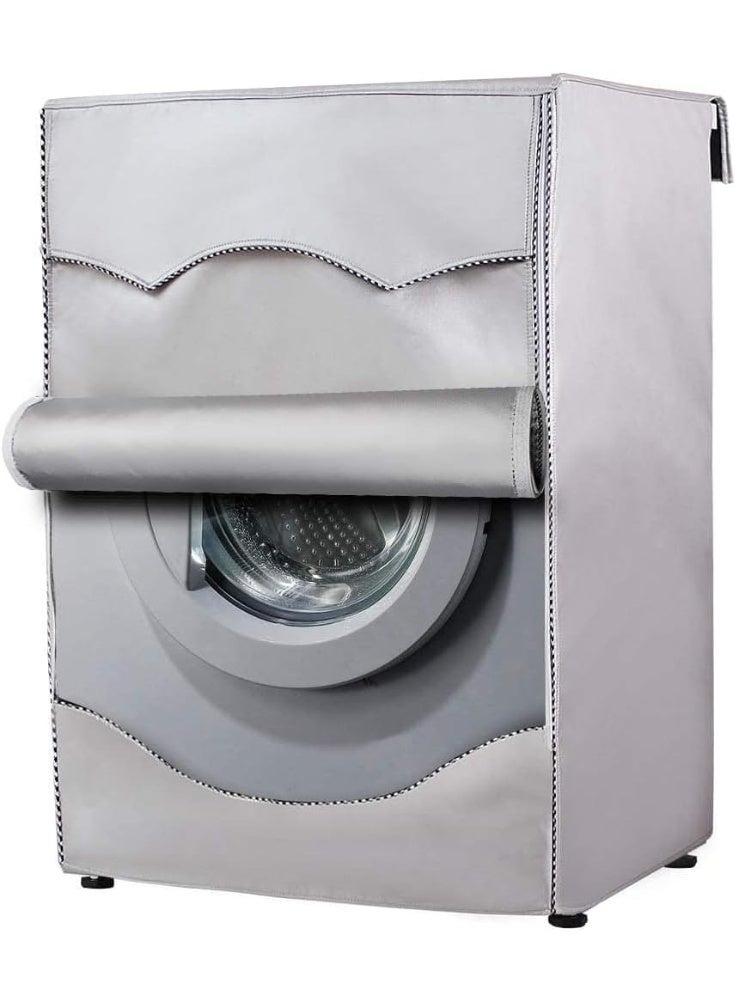 FALAHOM غطاء غسالة ومجفف ملابس أوكسفورد فولاذي بالكامل من FALAHOM، غطاء مقاوم للماء ومقاوم لأشعة الشمس والغبار، غطاء سميك للغسالة/المجفف الأمامي - Image 1