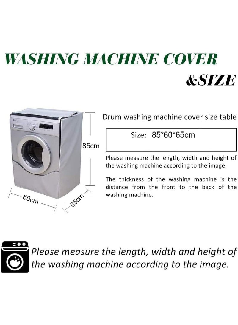 FALAHOM غطاء غسالة ومجفف ملابس أوكسفورد فولاذي بالكامل من FALAHOM، غطاء مقاوم للماء ومقاوم لأشعة الشمس والغبار، غطاء سميك للغسالة/المجفف الأمامي - Image 3