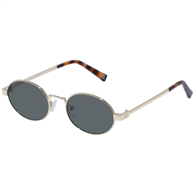 Le Specs Poseidon Deux Sunglasses - Gold Khaki, Round, Unisex, Contemporary 90s Style - Image 5