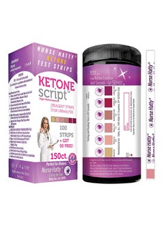 Nurse Hatty Ketone Urine Test Strips  Suitable for Diabetics and All Keto Dieters 150 test strips  - Image 1