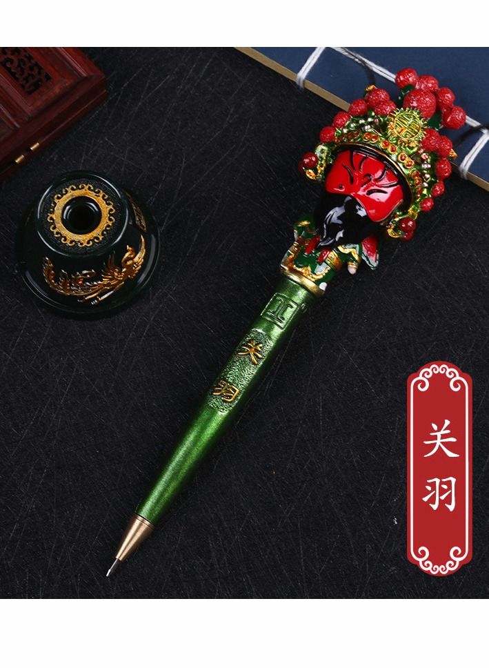 Y&D 0.5 Funny Ballpoint Pens Peking Opera Mask Gel Pen Cute Kawaii Chinese Cartoon Drama Character Decorative Smooth Writing for School Office Home (Guan Yu) - Image 5