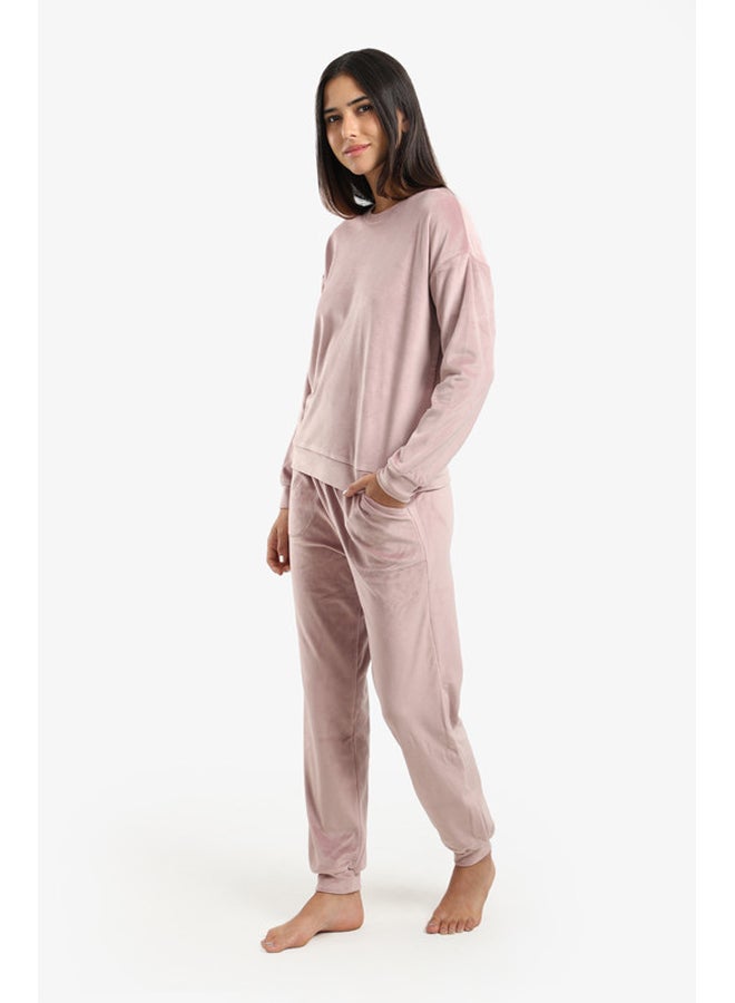Carina Cozy Velvet Pajama Set - Image 2