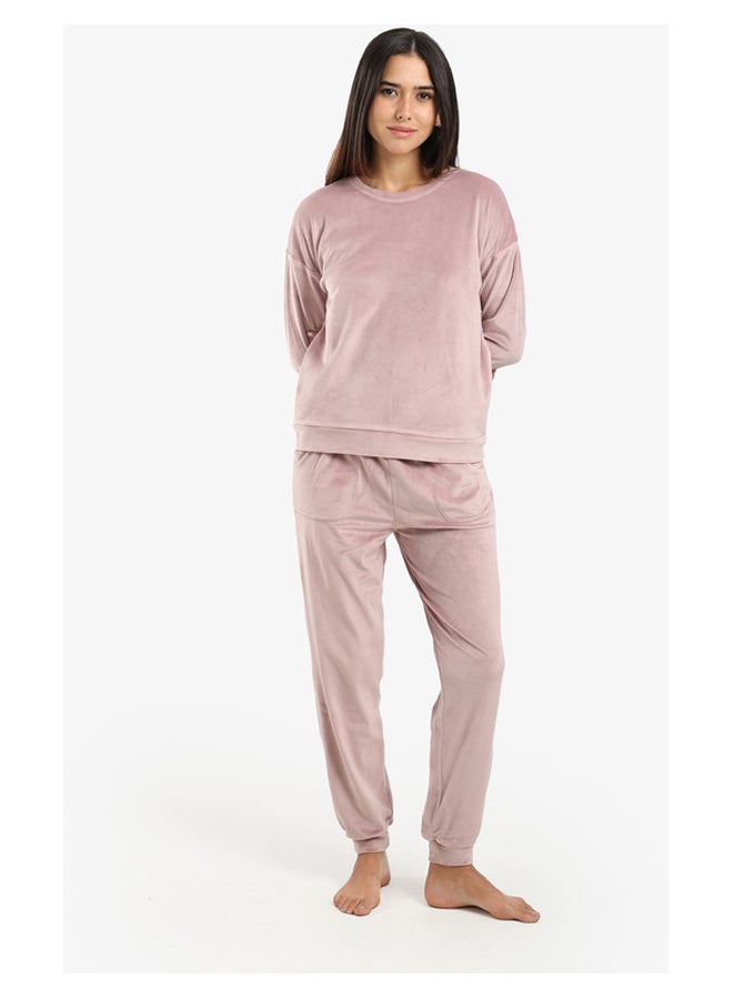 Carina Cozy Velvet Pajama Set - Image 1