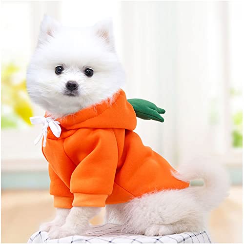 Wiz BBQT Dog Christmas Halloween Costumes,Dog Hoodies for Small Dogs Cats, Cat Puppy Outfits,Yorkie Chihuahua Pomeranian Clothes (X-Small, Orange-Carrot) - Image 2