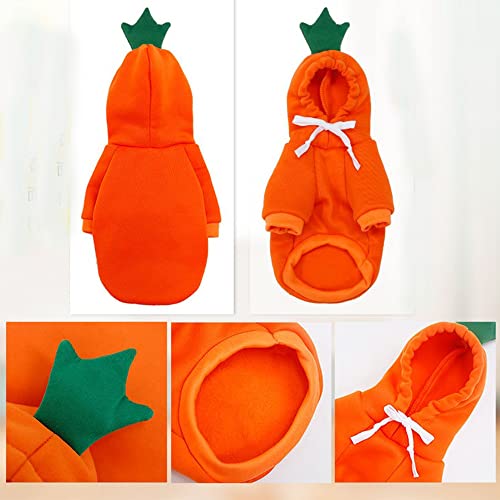 Wiz BBQT Dog Christmas Halloween Costumes,Dog Hoodies for Small Dogs Cats, Cat Puppy Outfits,Yorkie Chihuahua Pomeranian Clothes (X-Small, Orange-Carrot) - Image 4