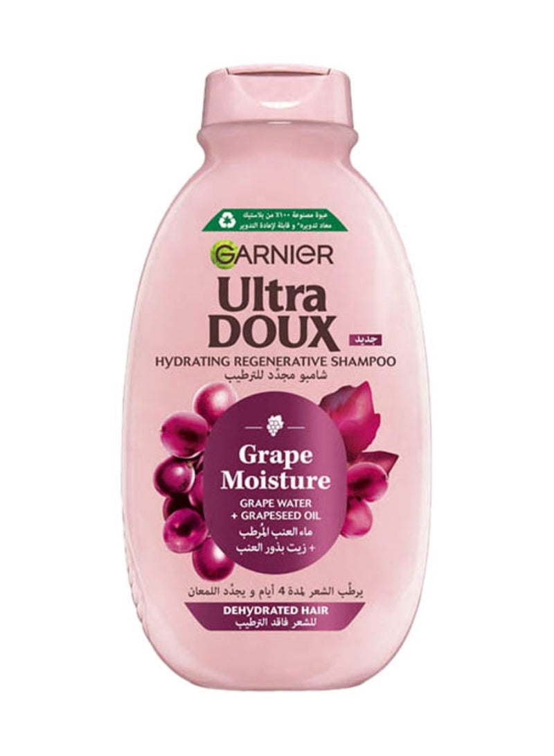 garnier Ultra Doux Grape Moisture - Hydrating Regenerative Mask for Dehydrated Hair - 340ml & Ultra Doux Grape Moisture - Hydrating Regenerative Shampoo for Dehydrated Hair - 400ml Bundle - Image 3