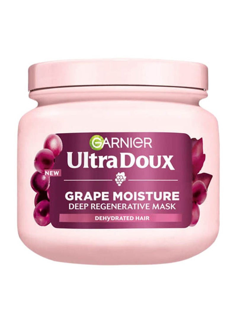garnier Ultra Doux Grape Moisture - Hydrating Regenerative Mask for Dehydrated Hair - 340ml & Ultra Doux Grape Moisture - Hydrating Regenerative Shampoo for Dehydrated Hair - 400ml Bundle - Image 2