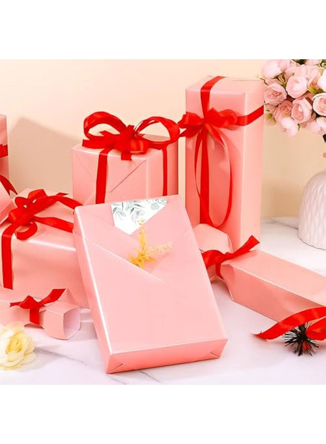 Pink Wrapping Paper Roll 17 In X 9.8 Ft Solid Matte Gift Wrapping Paper with Pearly Shiny for Baby Shower,Wedding, Bridal Shower,Anniversary,Birthday,Christmas,Holiday - Image 4