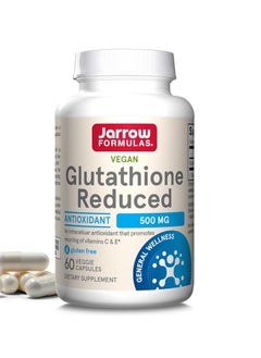 jarrow formulas Reduced Glutathione, 500 mg, 60 Veggie Capsules 