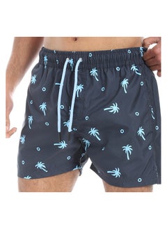 بافون Elastic Waist with Drawstring Swim Shorts - Shades of Blue  - Image 4