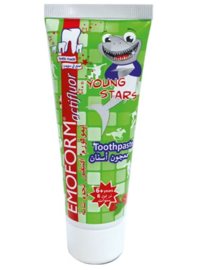 Actifluor Young Stars Kids Toothpaste 75ml | Fluoride Cavity Protection | Toothpaste for Children 6+ Years |
