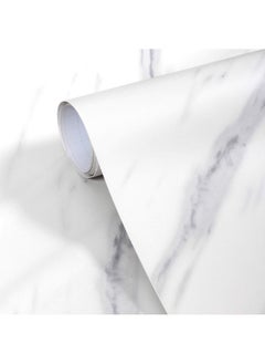 Graphix White Granite Look Marble Gloss Film Vinyl Self Adhesive Counter Top Peel And Stick Door Wardrobe Wall Papers Wall Decal M2 (12X100)