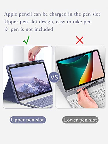 kaitesi Keyboard Case for iPad Mini 6th Generation Magnetic Detachable Bluetooth Keyboard Cover with Pencil Charging Holder for iPad Mini 6 2021 (Dark Green) (kaitesi-FJ02) - Image 2