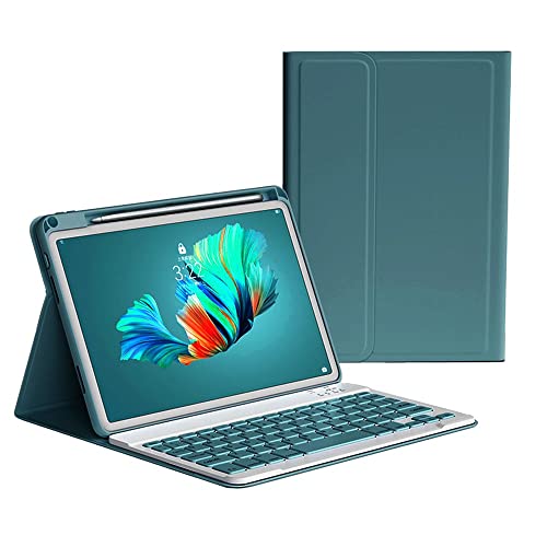 kaitesi Keyboard Case for iPad Mini 6th Generation Magnetic Detachable Bluetooth Keyboard Cover with Pencil Charging Holder for iPad Mini 6 2021 (Dark Green) (kaitesi-FJ02) - Image 1