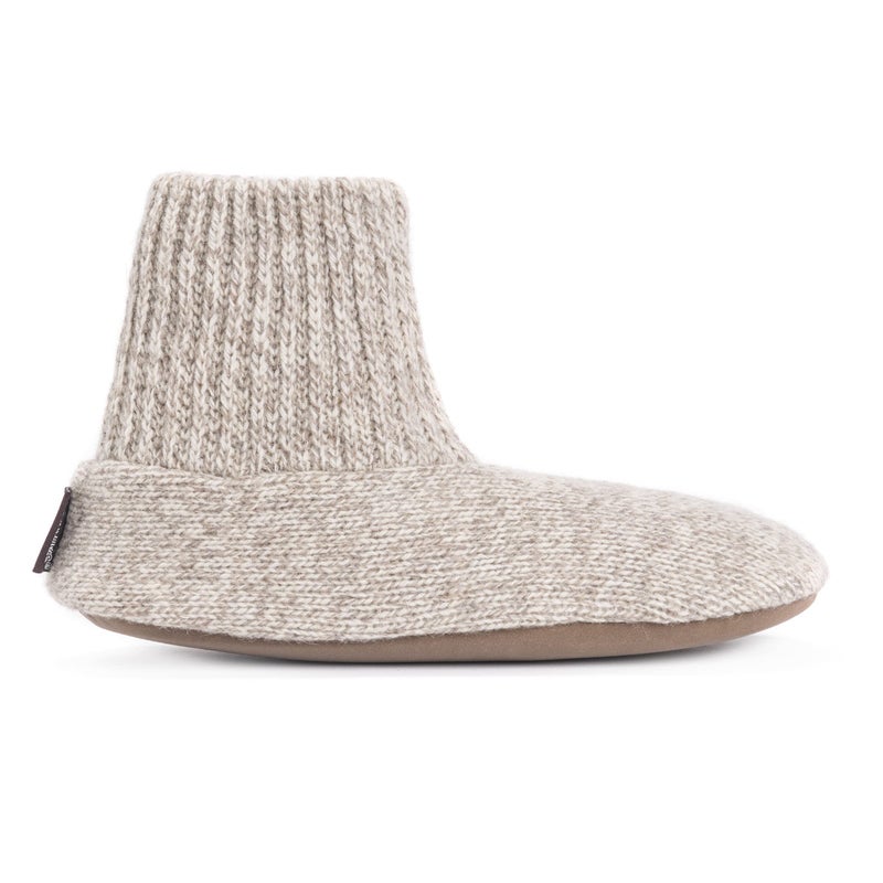 MUK LUKS Men's Morty Ragg Wool Slipper Sock, Oatmeal, Large - Image 5