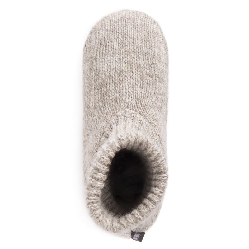 MUK LUKS Men's Morty Ragg Wool Slipper Sock, Oatmeal, Large - Image 4