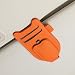 fccairms Sunglasses Holder for Car Visor Magnetic Leather Glasses Eyeglass Clip With Ticket and Pen Clip Orange - Image 2