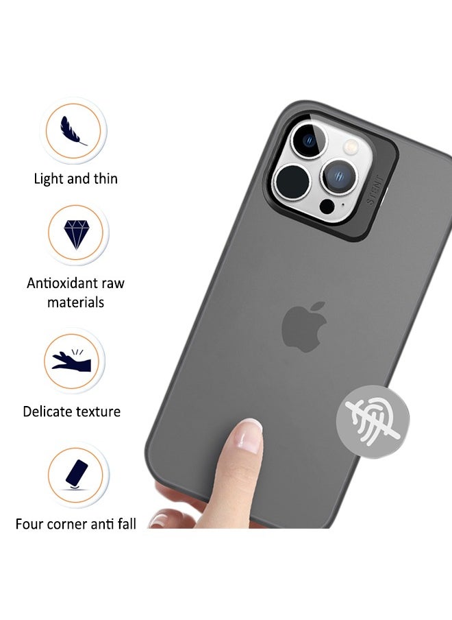 Winla - iPhone 15 Pro Case, Built-in Camera Len Protector Stand Ultra Slim Scratch-Resistant Anti-Fingerprint  Anti-Yellow&Anti-drop Back Classic Kickstand Holder Cover for iPhone 15 Pro - Image 1