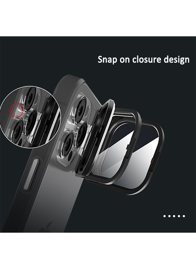 Winla - iPhone 15 Pro Case, Built-in Camera Len Protector Stand Ultra Slim Scratch-Resistant Anti-Fingerprint  Anti-Yellow&Anti-drop Back Classic Kickstand Holder Cover for iPhone 15 Pro - Image 1