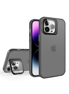 iPhone 15 Pro Case, Built-in Camera Len Protector Stand Ultra Slim Scratch-Resistant Anti-Fingerprint  Anti-Yellow&Anti-drop Back Classic Kickstand Holder Cover for iPhone 15 Pro