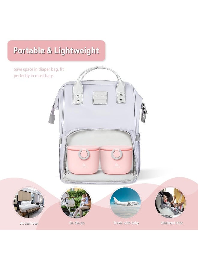 Termichy Baby Formula Dispenser, Portable Milk Powder Dispenser Container with Carry Handle and Scoop for Travel Outdoor Activities with Baby Infant, 8.8OZ, 0.55LB, 250g (Pink) - Image 5