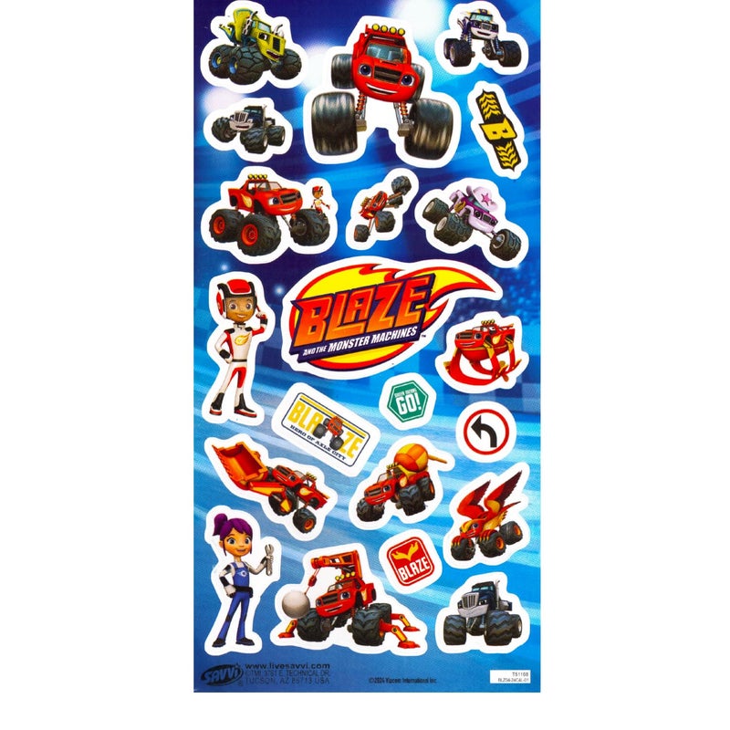 Blaze and The Monster Machines Coloring and Activity Book with Mini Cars Coloring Book with Stickers (Blaze Party Supplies) - Image 3