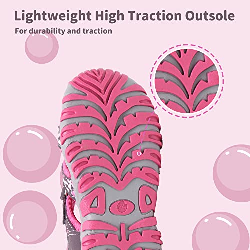 Apakowa Kids Girls Sandals Soft Sole Closed Toe Sandals Summer Shoes with Arch Support (Toddler/Little Kid) (Color : Y607PURPLE, Size : 8 M US Toddler) - Image 5