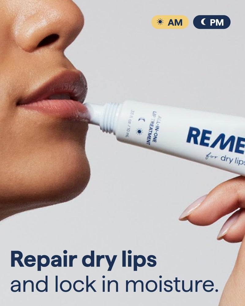 Remedy علاج الشفاه الجافة - بلسم شفاه مرطب وشفائي مع السيراميدات، الببتيدات، والدايميثيكون - يصلح الشفاه الجافة والمتشققة - بواسطة طبيب الجلدية الدكتور شاه - Image 4