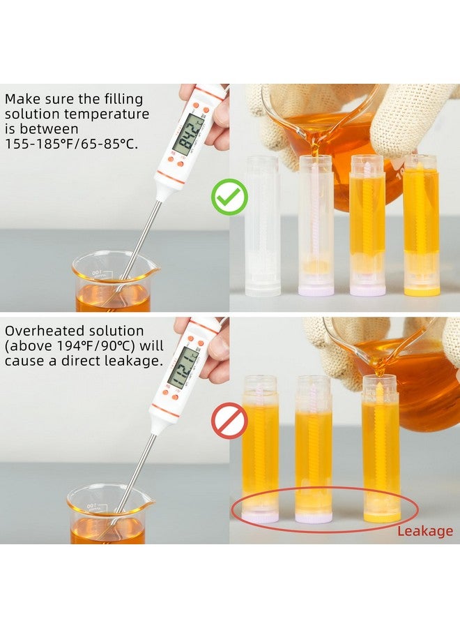 LotFancy أنابيب بلسم الشفاه فارغة 60 قطعة 5.5 مل (0.316 أونصة) حاويات بلسم شفاه شفافة مع أغطية بيضاء خالية من BPA وغير قابلة للتسرب قابلة لإعادة التعبئة - Image 3