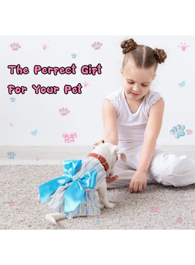 Reginary 4 Pieces Dog Dresses Dogs Puppy Clothes Summer Princess Pet Dresses Girl Female Doggie Tutu Skirt Apparel for Chihuahua Yorkies Pup Cat Outfit(X-Small) - Image 5