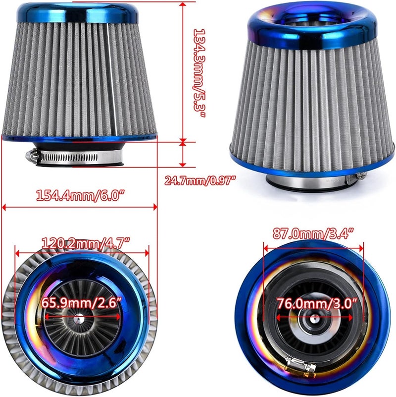 Wivplex High Flow Cold Air Intake Filter - Image 2