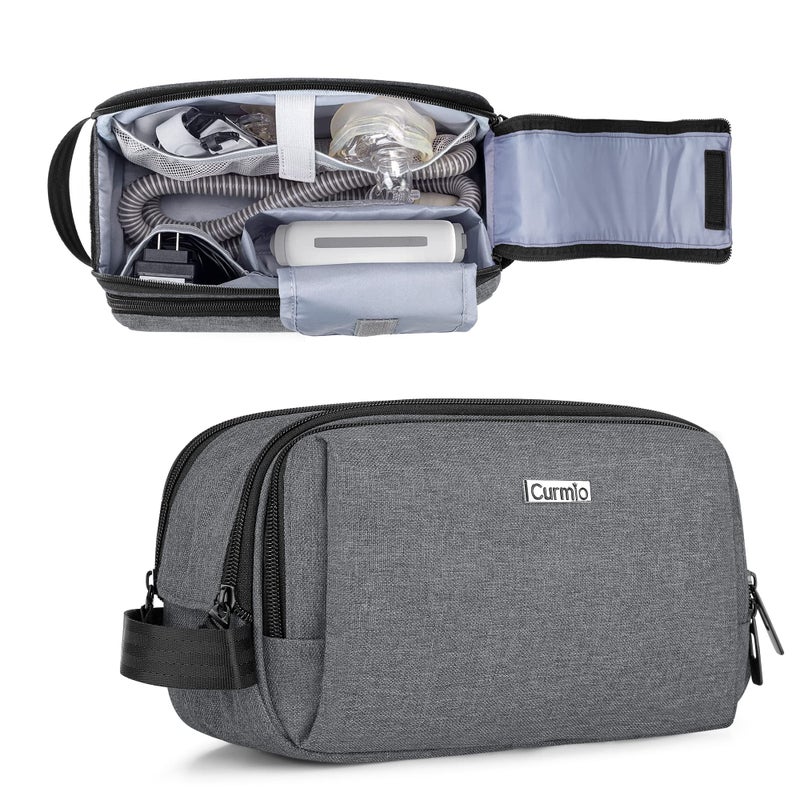 CURMIO حقيبة سفر CURMIO لجهاز CPAP متوافقة مع جهاز ResMed AirMini، حقيبة تخزين محمولة لملحقات CPAP، رمادي (حقيبة فارغة فقط، براءة اختراع قيد الانتظار) - Image 1
