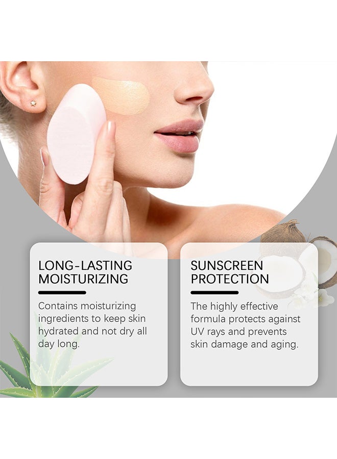 EELHOE warm-toned liquid foundation, concealer cover cream, warm skin liquid foundation, base makeup for women and girls, nude moisturizing concealer - Image 4